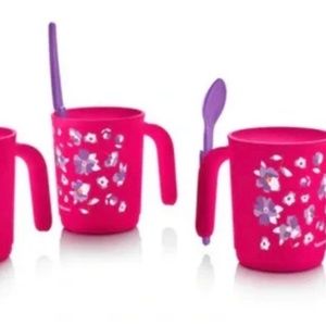 Illumina Watercolor Floral Mugs W/Spoons